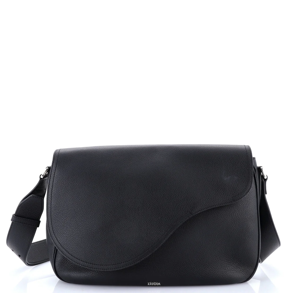 Saddle Flap Messenger Bag Leather Medium - Deep Luxury