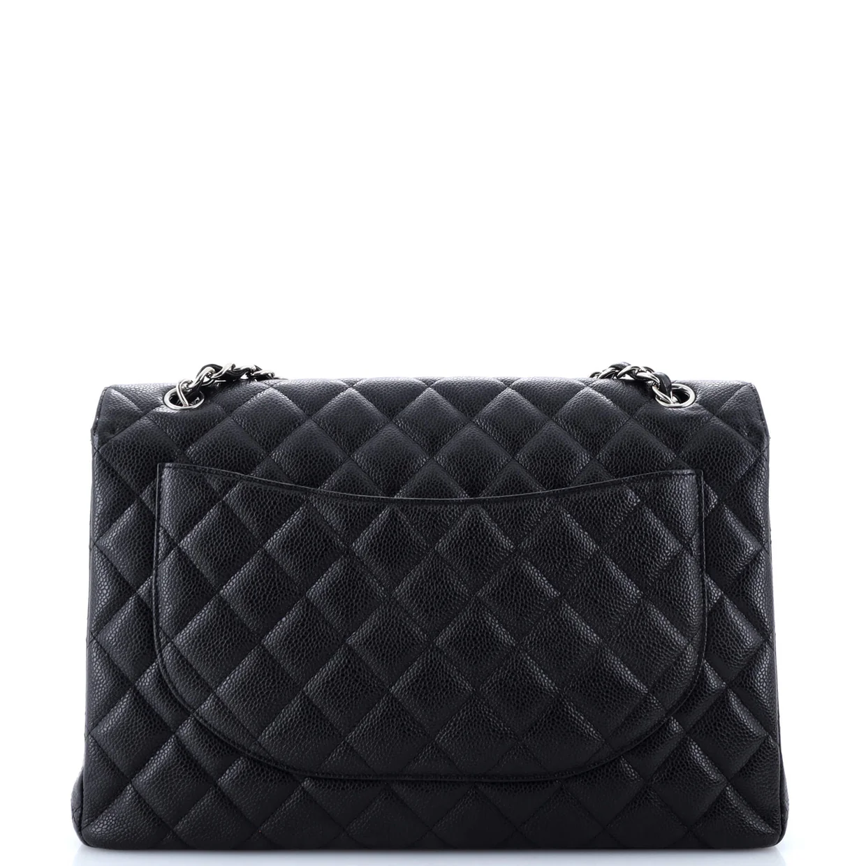 Classic Single Flap Bag Quilted Caviar Maxi - Deep Luxury