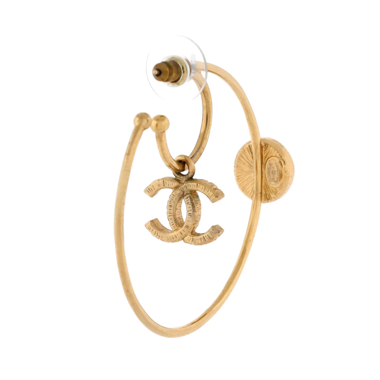 CC Creoules Double Hoop Earring Earrings Metal with Faux Pearl - Deep Luxury