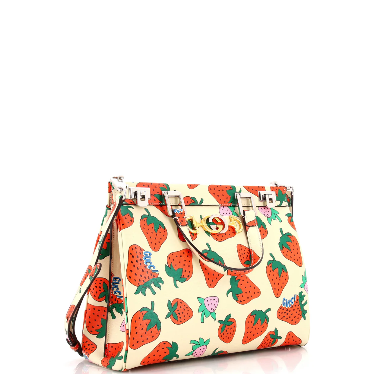 Zumi Top Handle Bag Printed Leather Medium - Deep Luxury