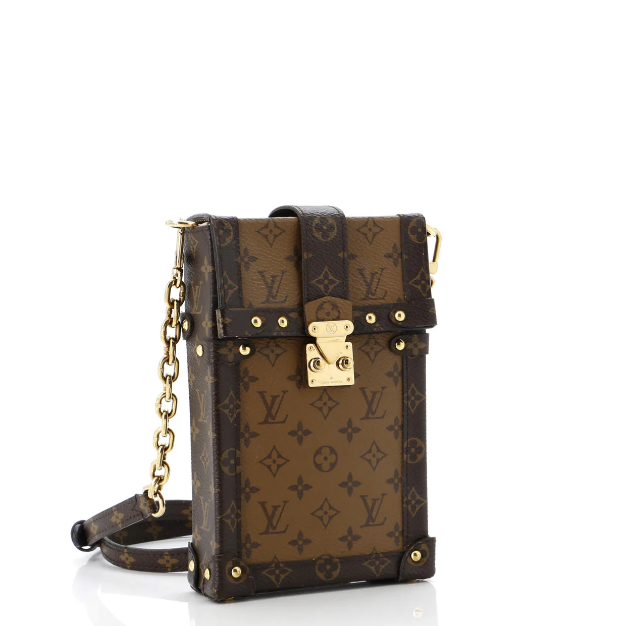 Vertical Trunk Pochette Reverse Monogram Canvas - Deep Luxury