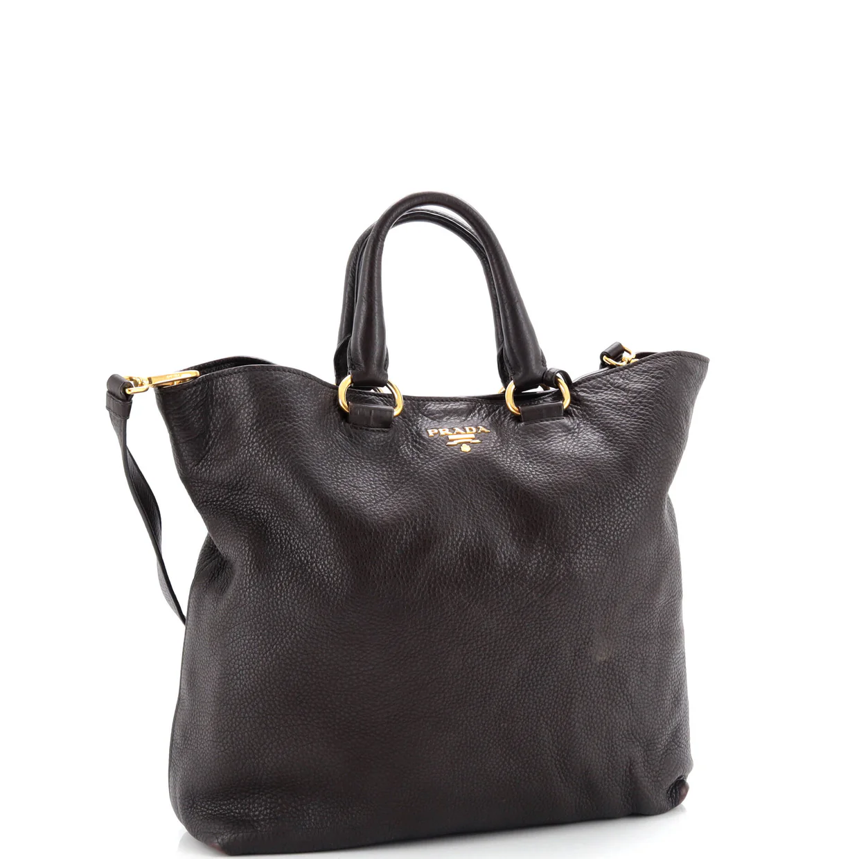 Convertible Shopper Tote Vitello Daino Large - Deep Luxury