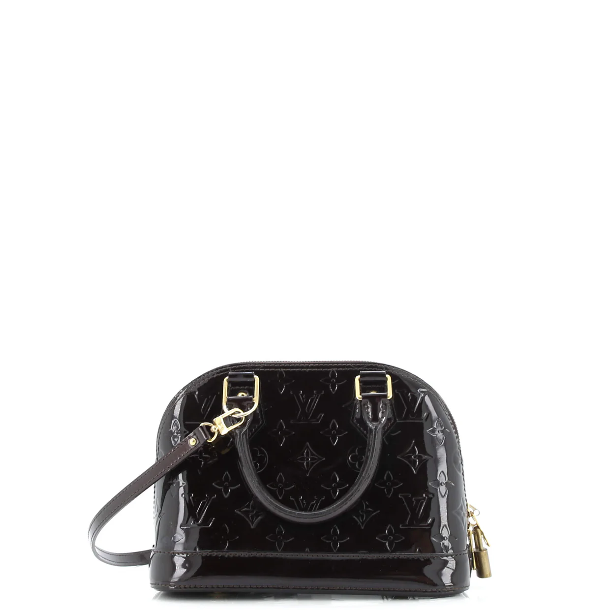 Alma Handbag Monogram Vernis BB - Deep Luxury