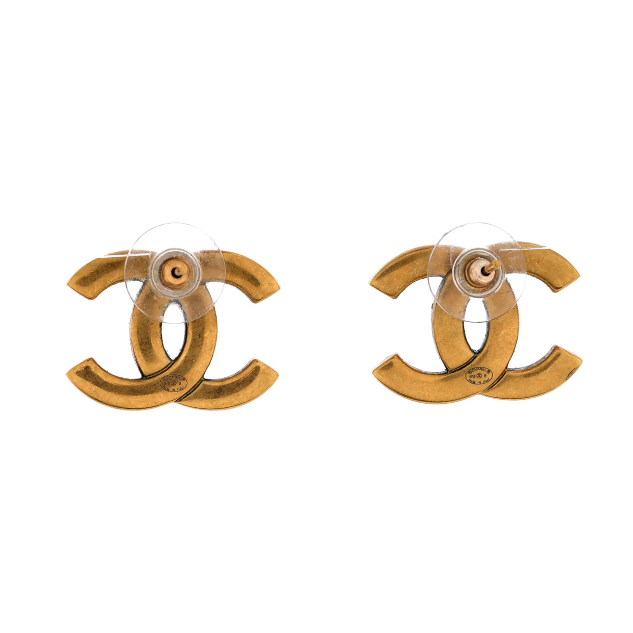 CC Stud Earrings Metal Small - Deep Luxury
