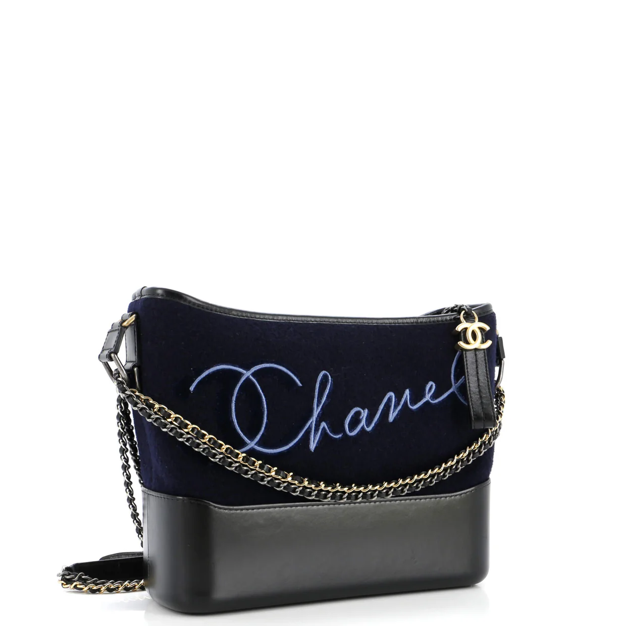 Paris-Hamburg Gabrielle Hobo Embroidered Wool and Calfskin Medium - Deep Luxury