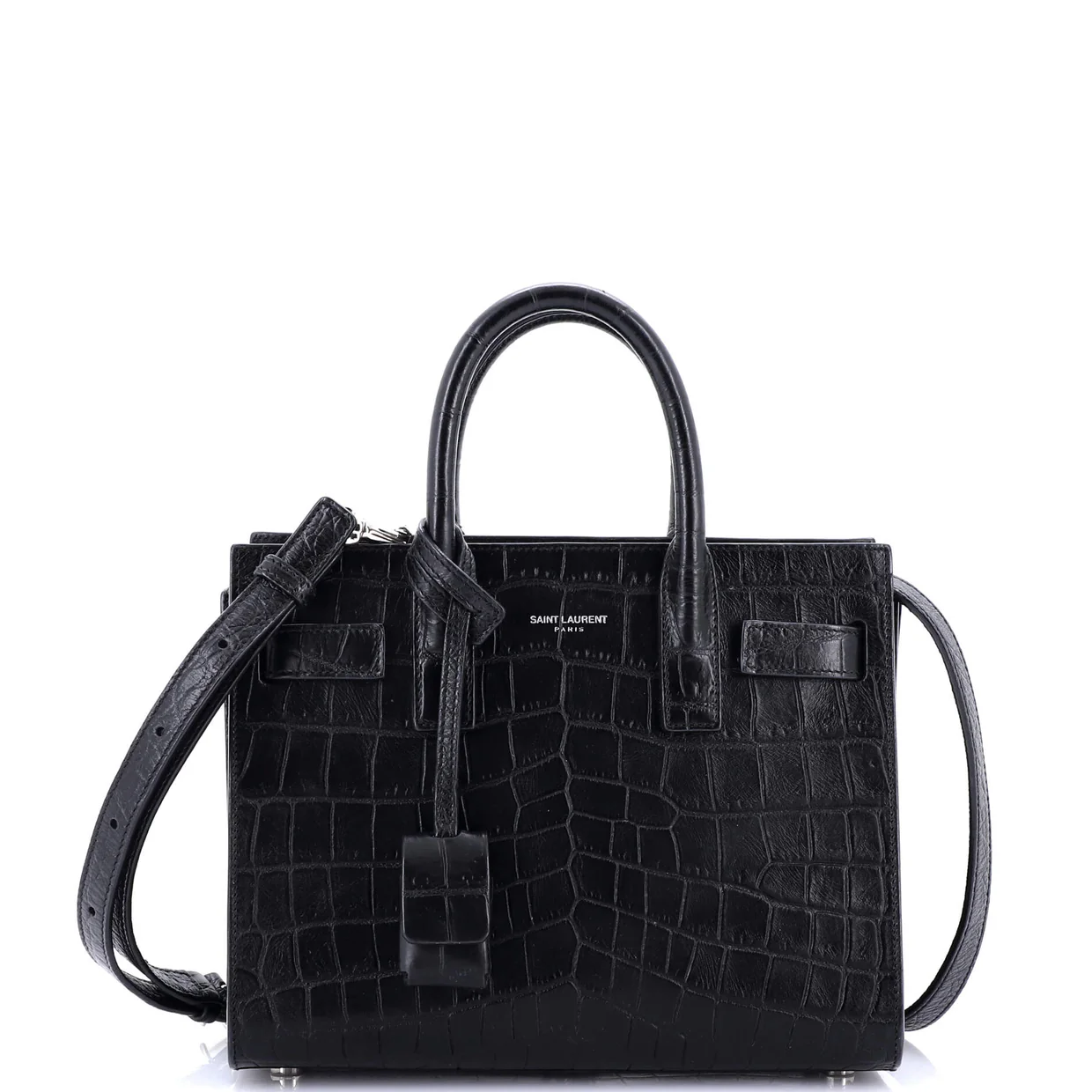 Sac de Jour NM Bag Crocodile Embossed Leather Nano - Deep Luxury