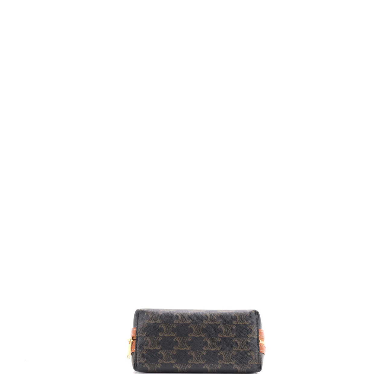Zip Around Chain Clutch Triomphe Coated Canvas - Deep Luxury