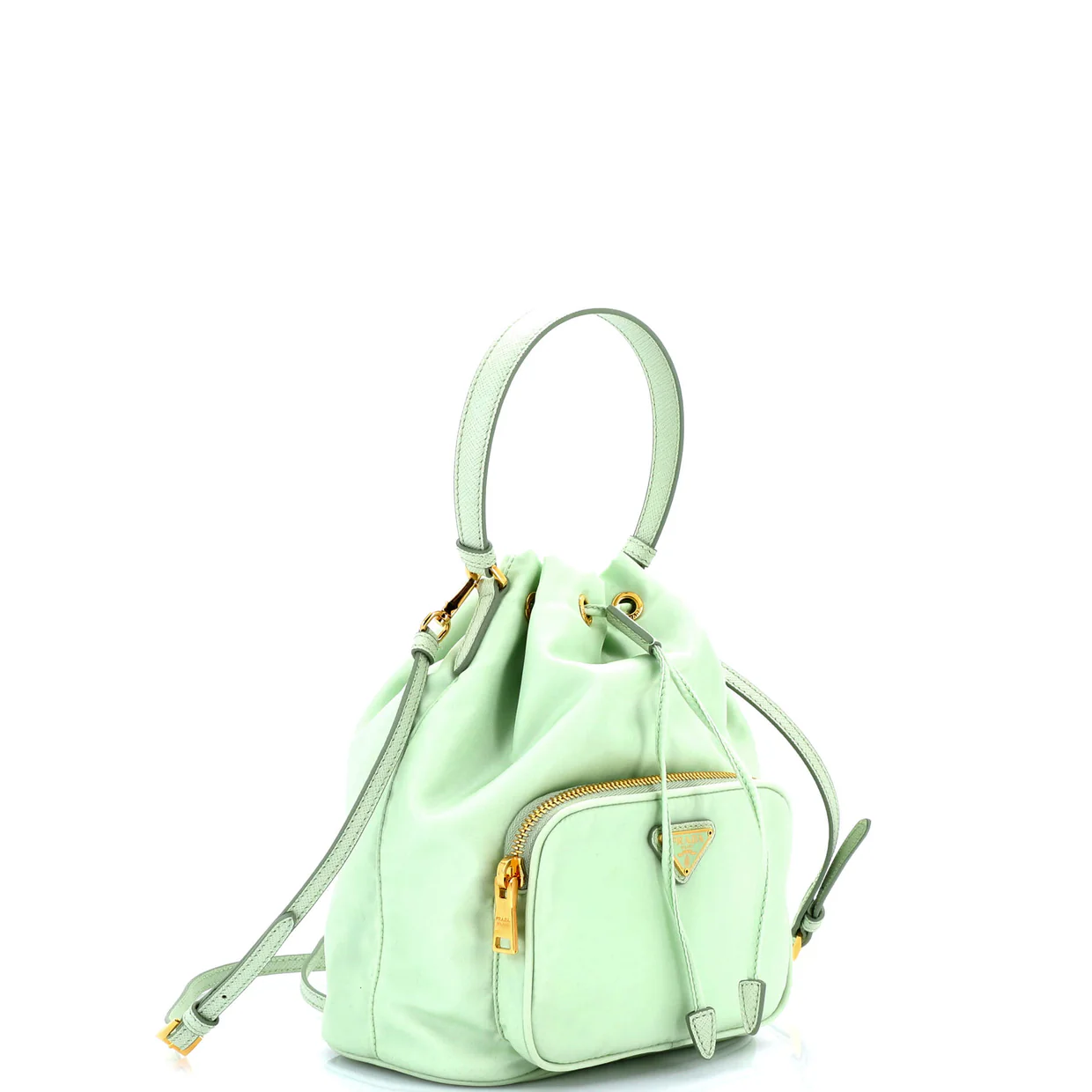 Drawstring Bucket Bag Tessuto Small - Deep Luxury