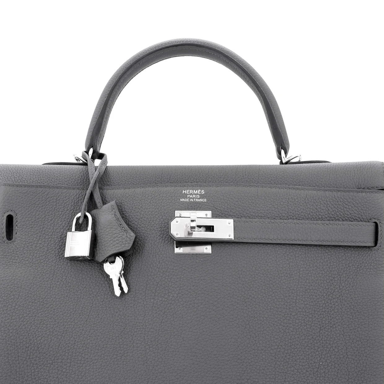 Kelly Handbag Grey Togo with Palladium Hardware 35 - Deep Luxury