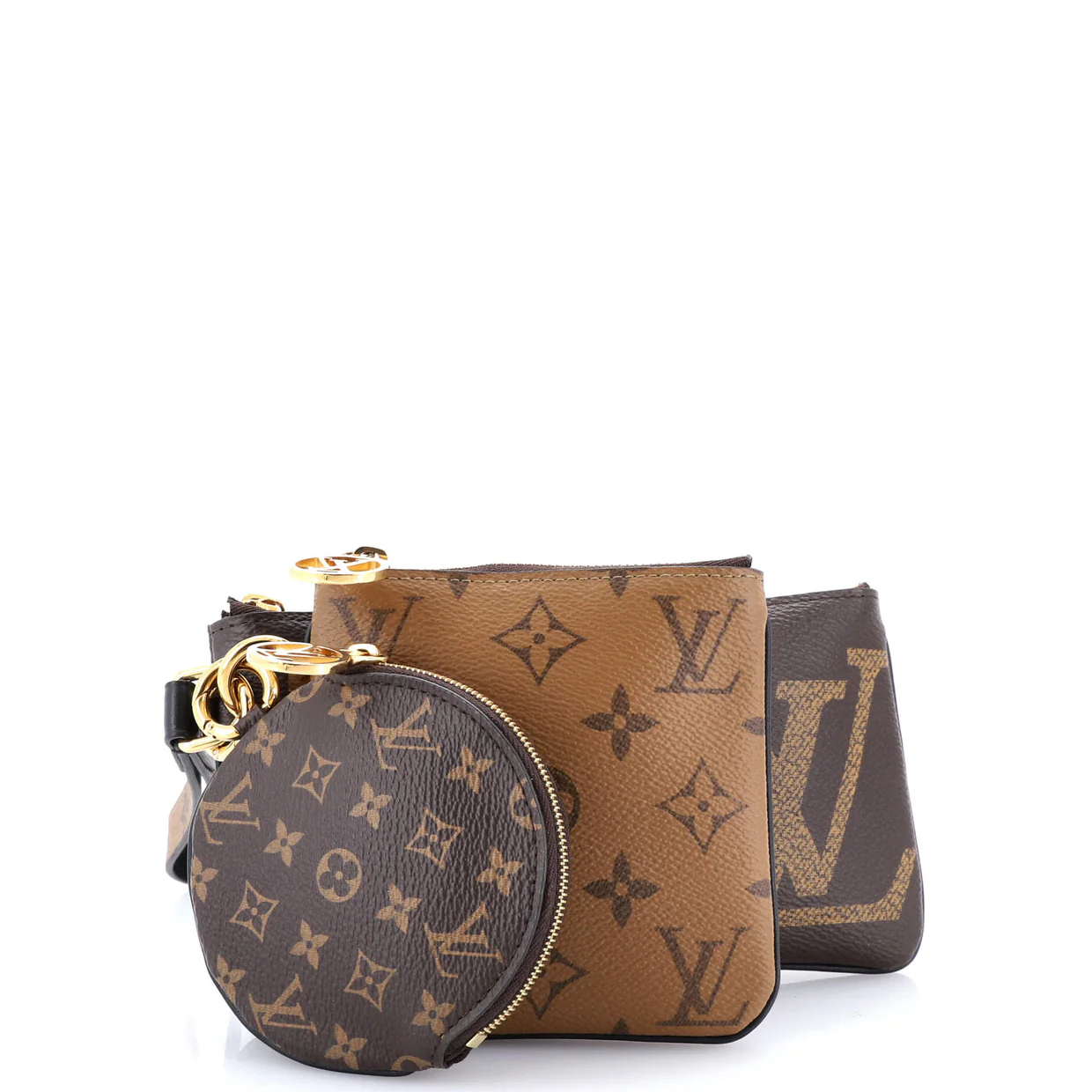 Trio Pouch Set Reverse Monogram Giant - Deep Luxury