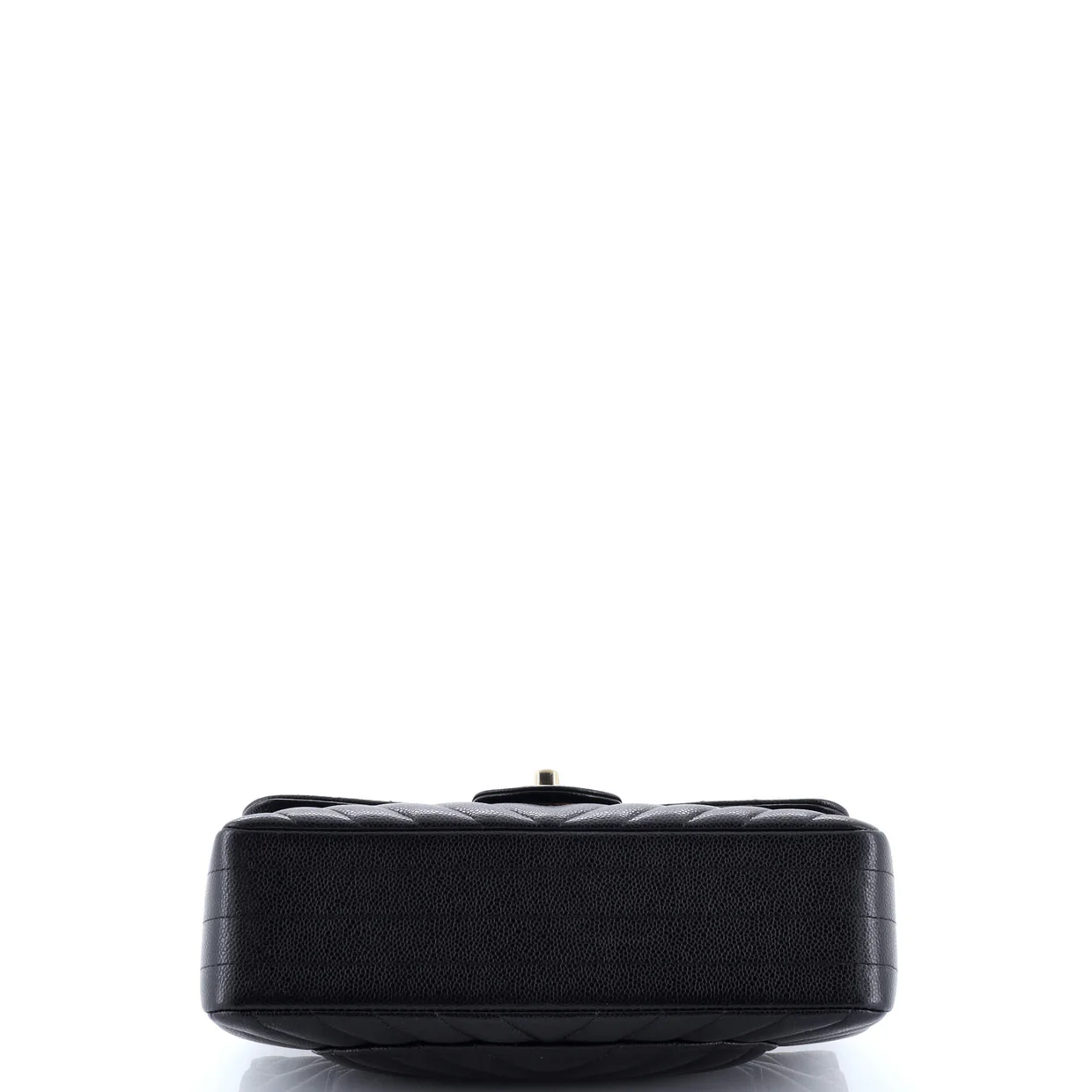 Classic Double Flap Bag Chevron Caviar Small - Deep Luxury