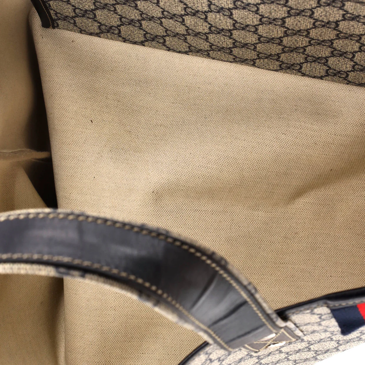 Web Loop Tote GG Coated Canvas Medium - Deep Luxury