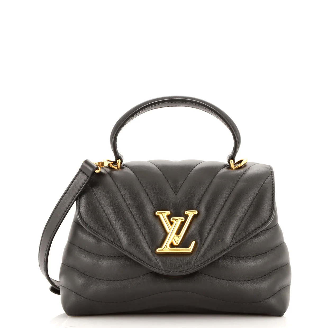 New Wave Hold Me Top Handle Bag Quilted Leather - Deep Luxury