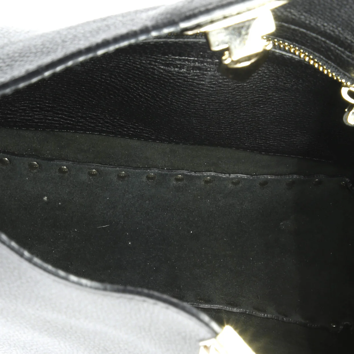 Rockstud Flip Lock Messenger Bag Leather Small - Deep Luxury