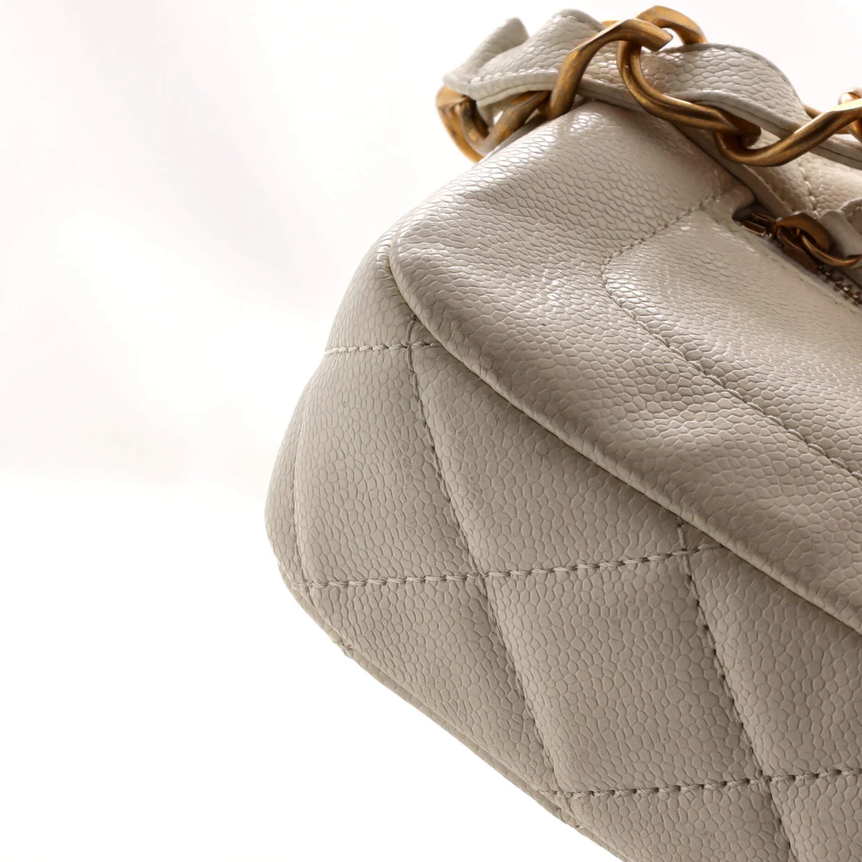 CC Adjustable Strap Flap Messenger Bag Quilted Caviar Mini - Deep Luxury