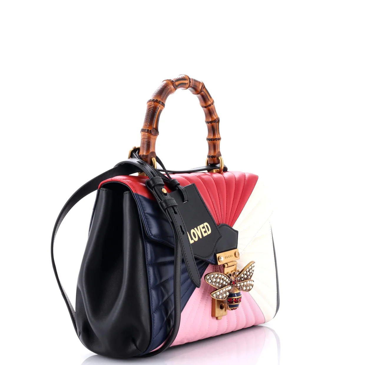 Queen Margaret Top Handle Bag Multicolor Quilted Leather Medium - Deep Luxury