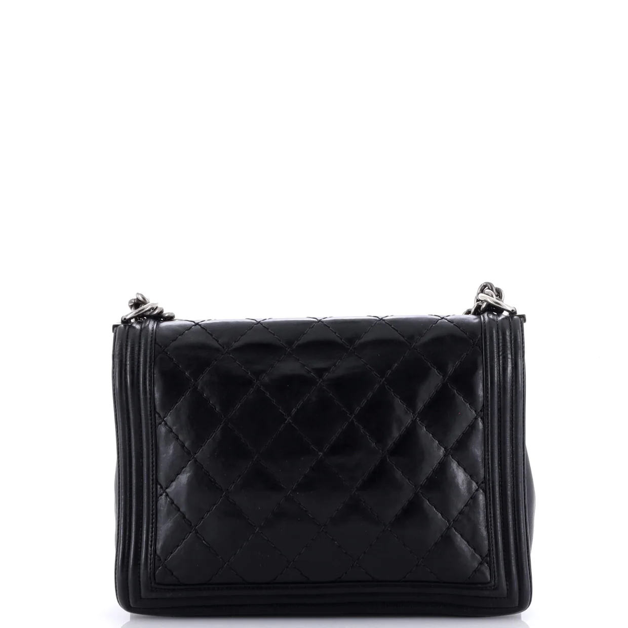 Boy Flap Bag Quilted Calfskin Large - Deep Luxury