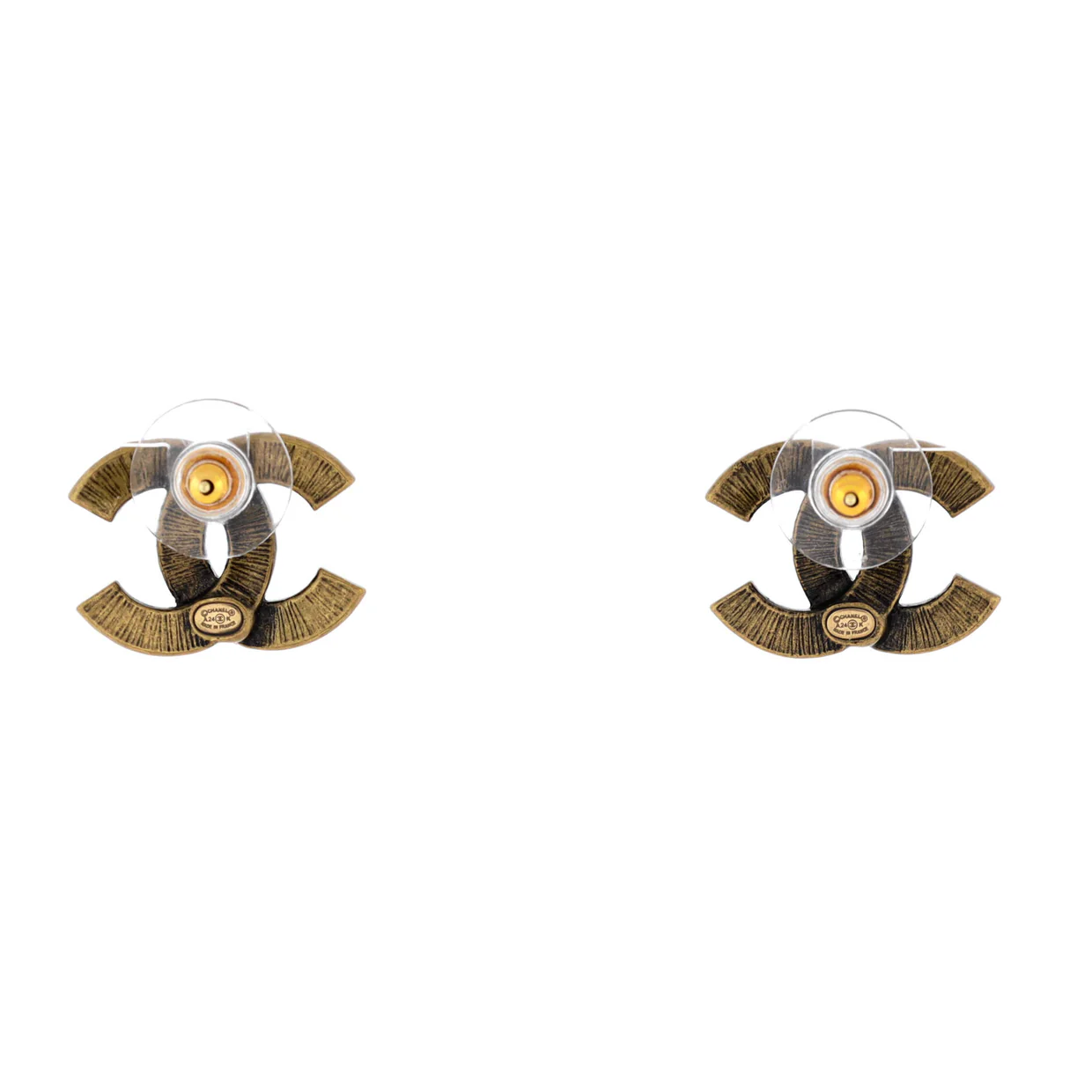 CC Stud Earrings Metal Small - Deep Luxury