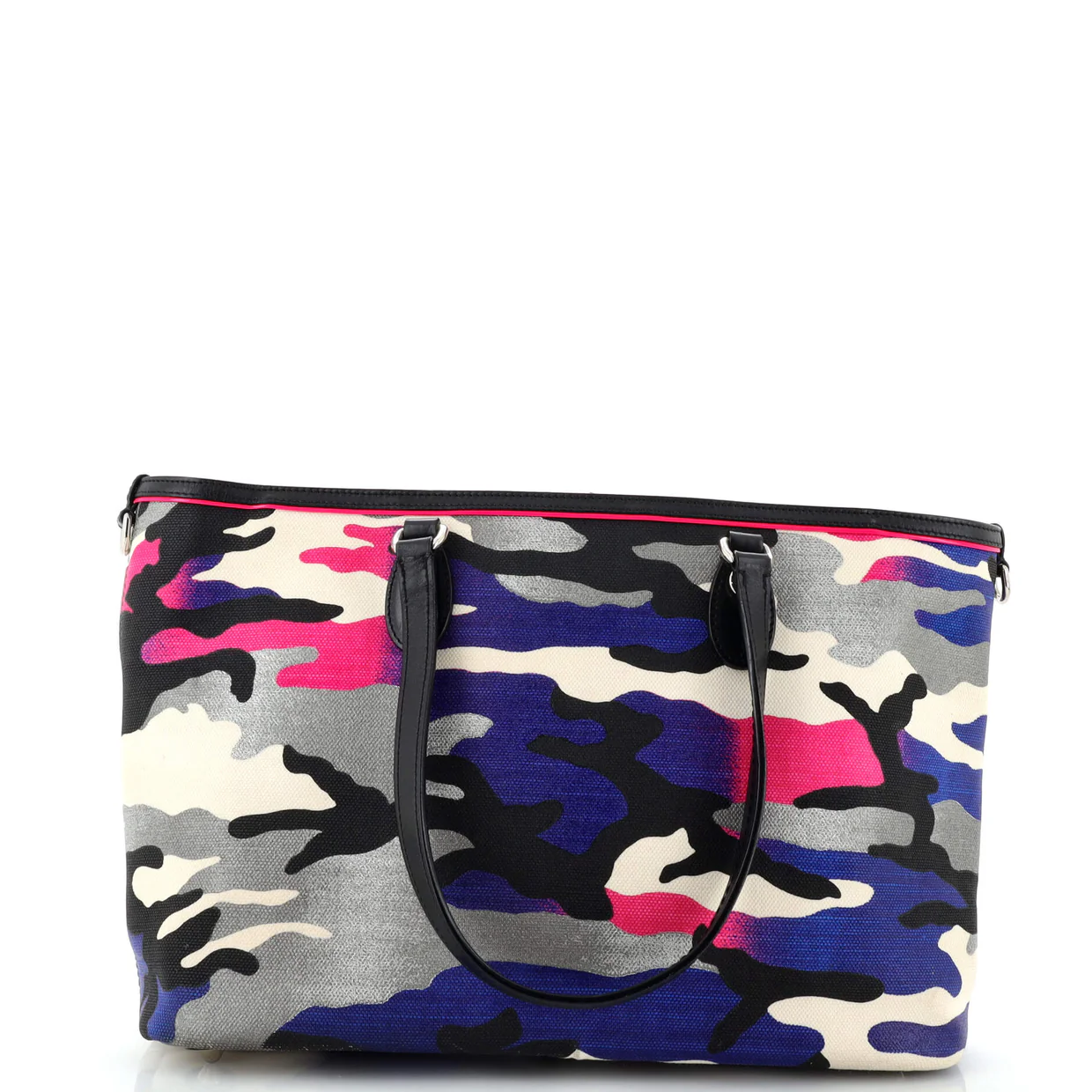 Open Tote Limited Edition Anselm Reyle Camouflage Canvas Medium - Deep Luxury