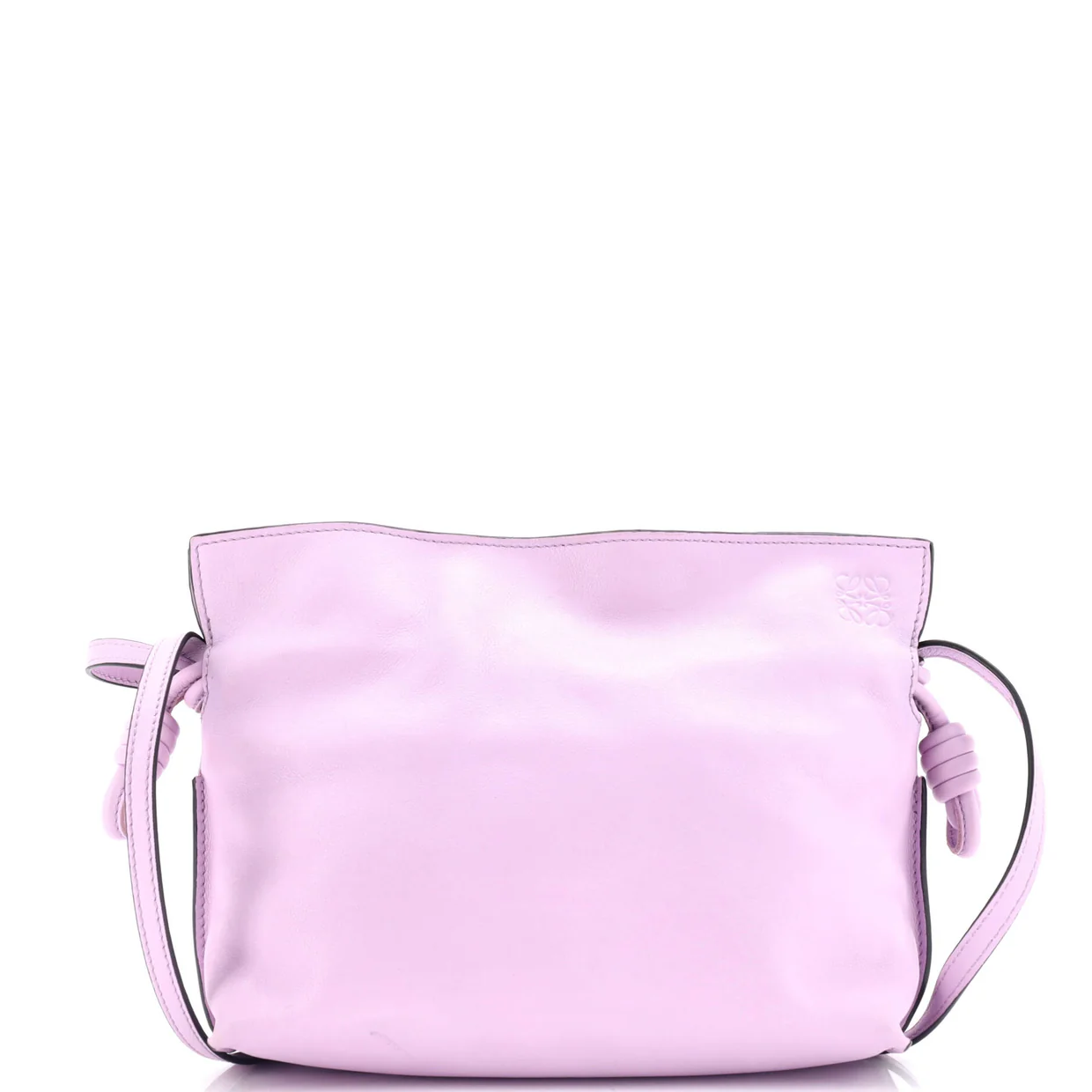 Flamenco Knot Clutch Leather Mini - Deep Luxury