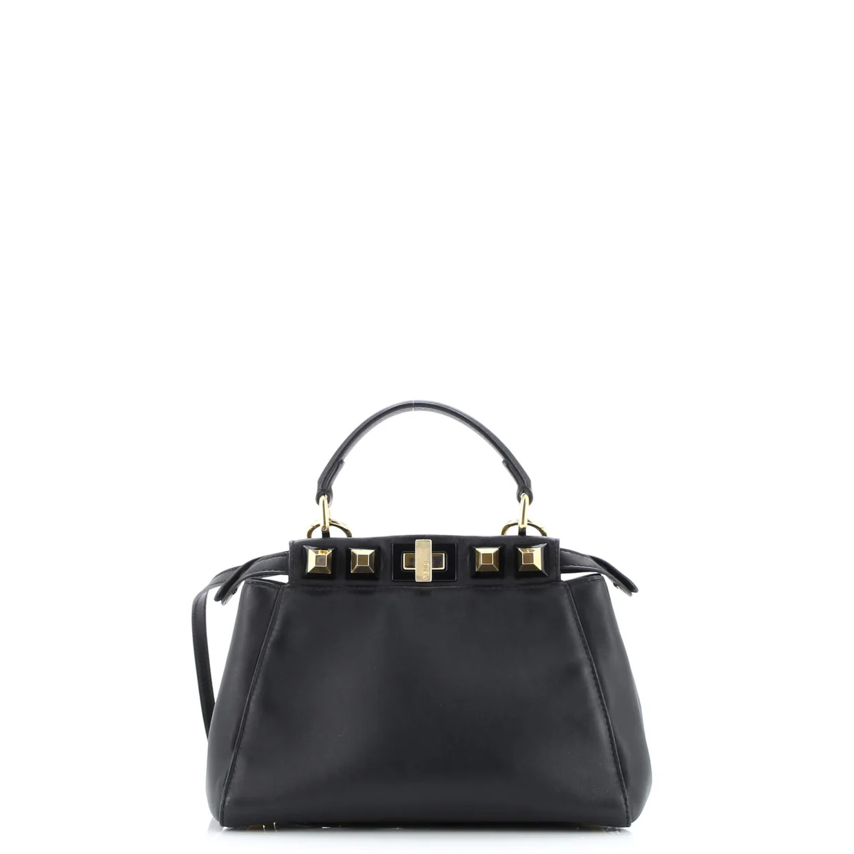 Peekaboo Bag Leather with Studded Detail Mini - Deep Luxury