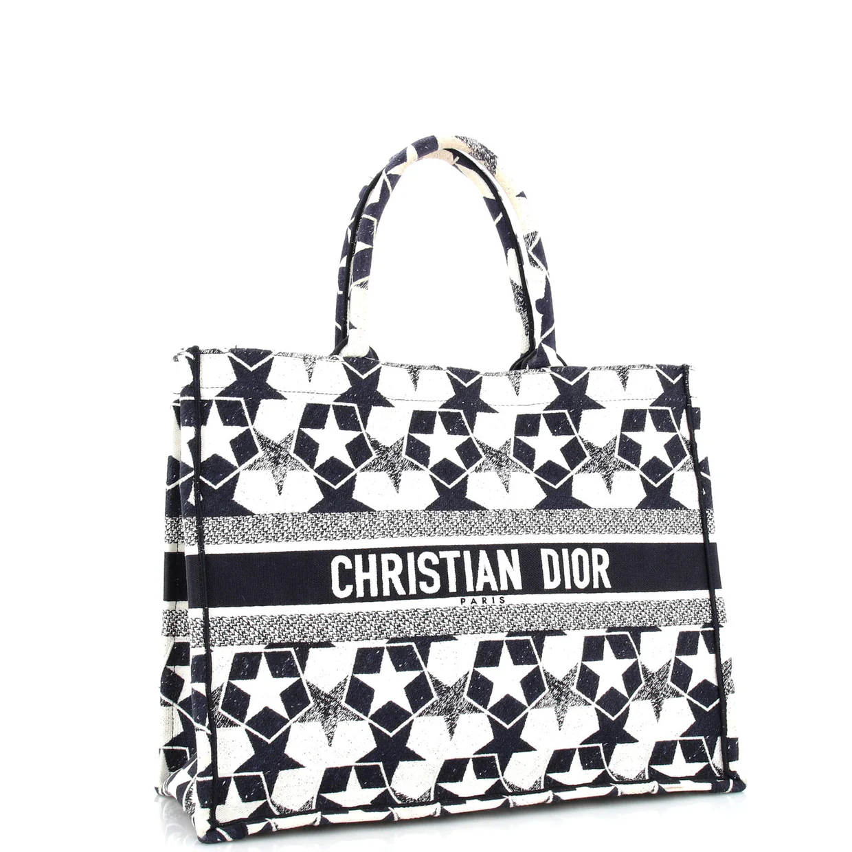 Book Tote Embroidered Canvas Large - Deep Luxury