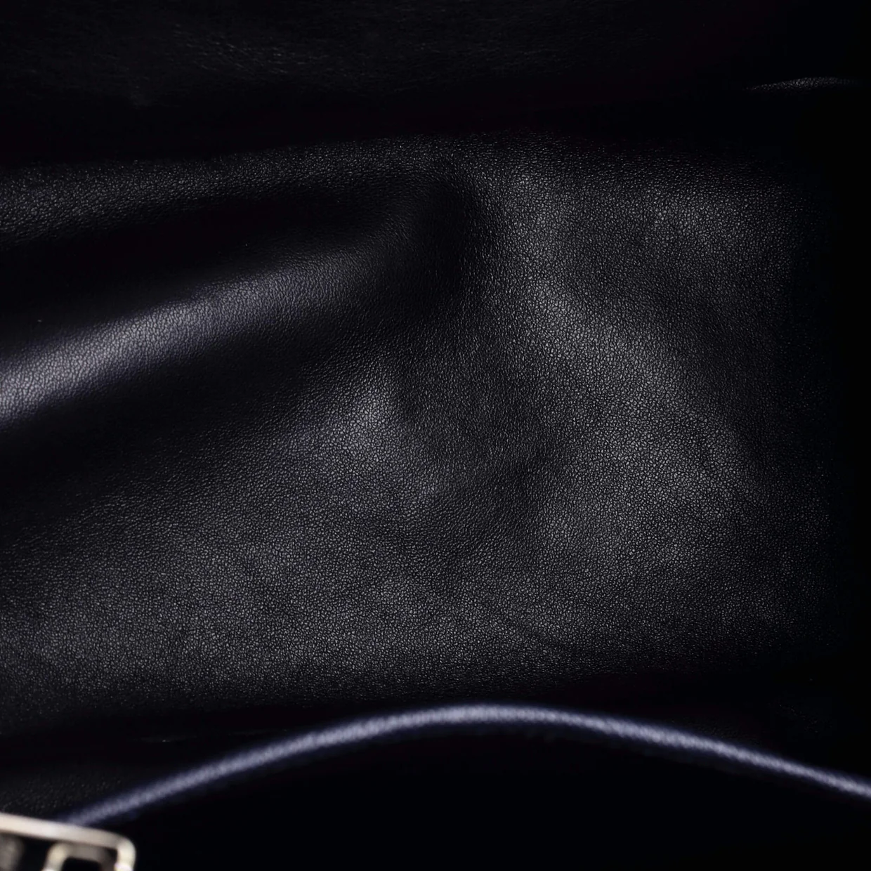 Double Zip Lux Tote Striped Saffiano Leather Small - Deep Luxury