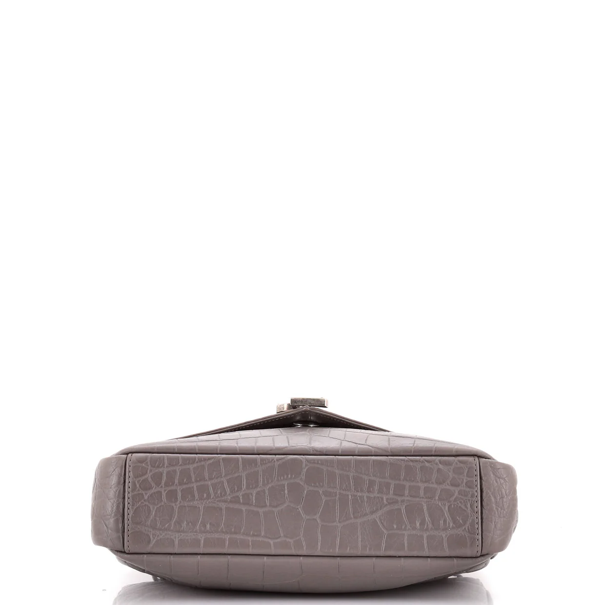Classic Monogram College Bag Crocodile Embossed Leather Medium - Deep Luxury