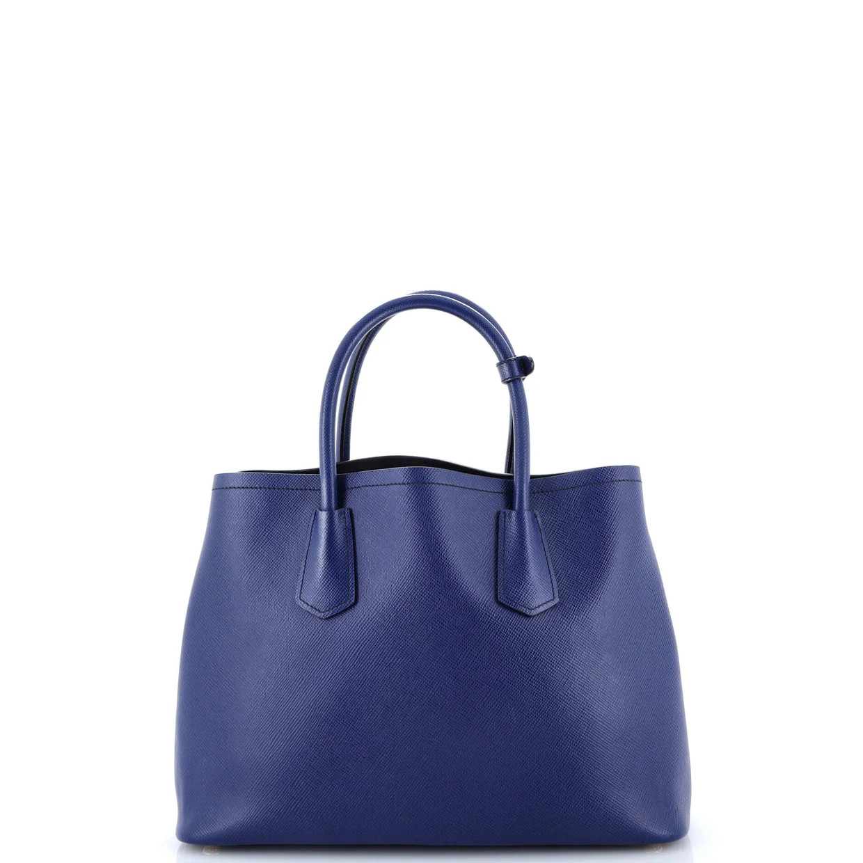 Cuir Double Tote Saffiano Leather Medium - Deep Luxury