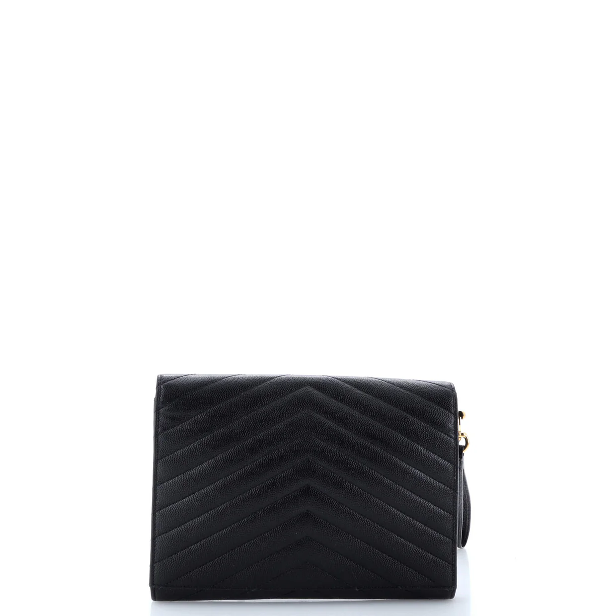 Classic Monogram Envelope Wristlet Clutch Matelasse Chevron Leather - Deep Luxury