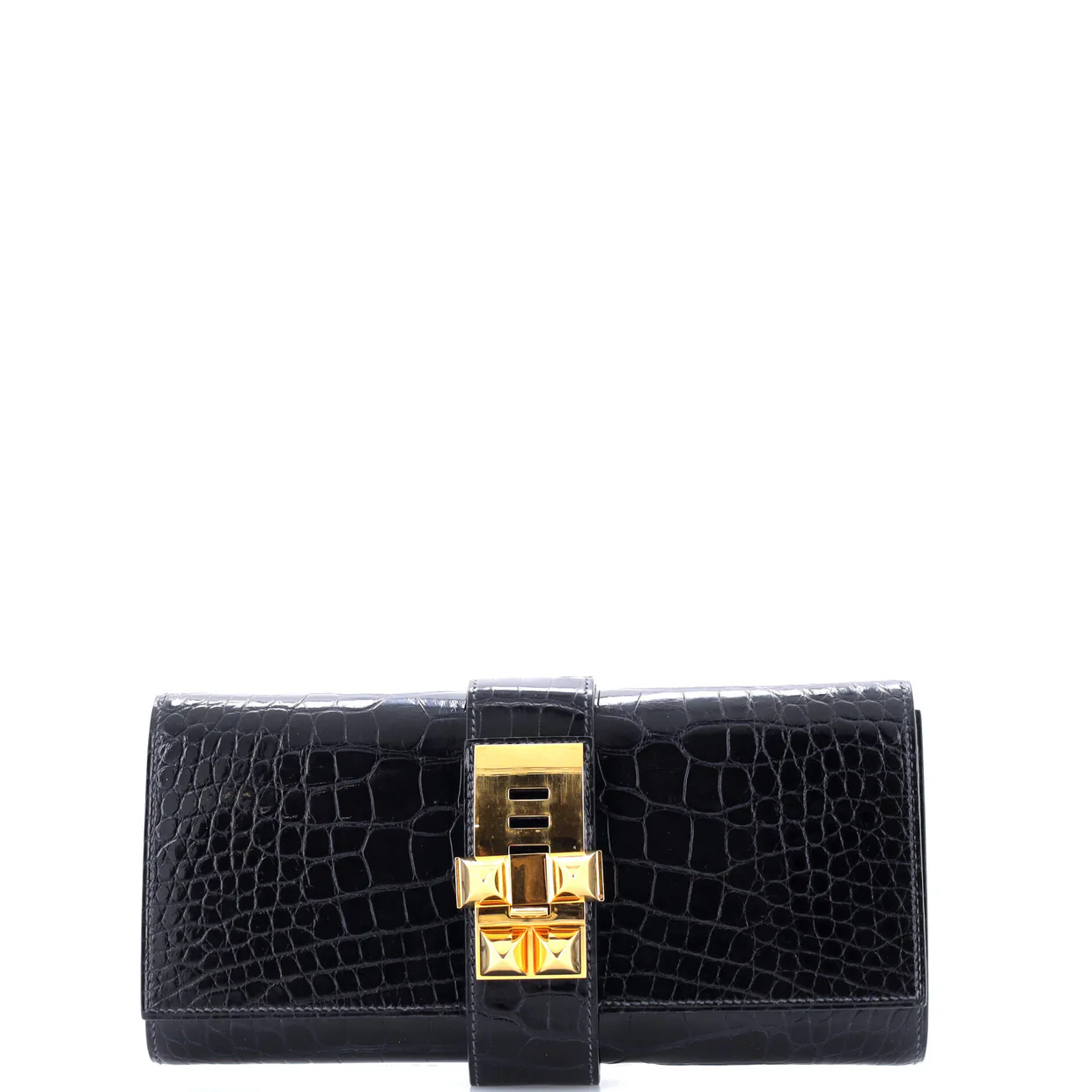 Medor Clutch Shiny Alligator 23 - Deep Luxury