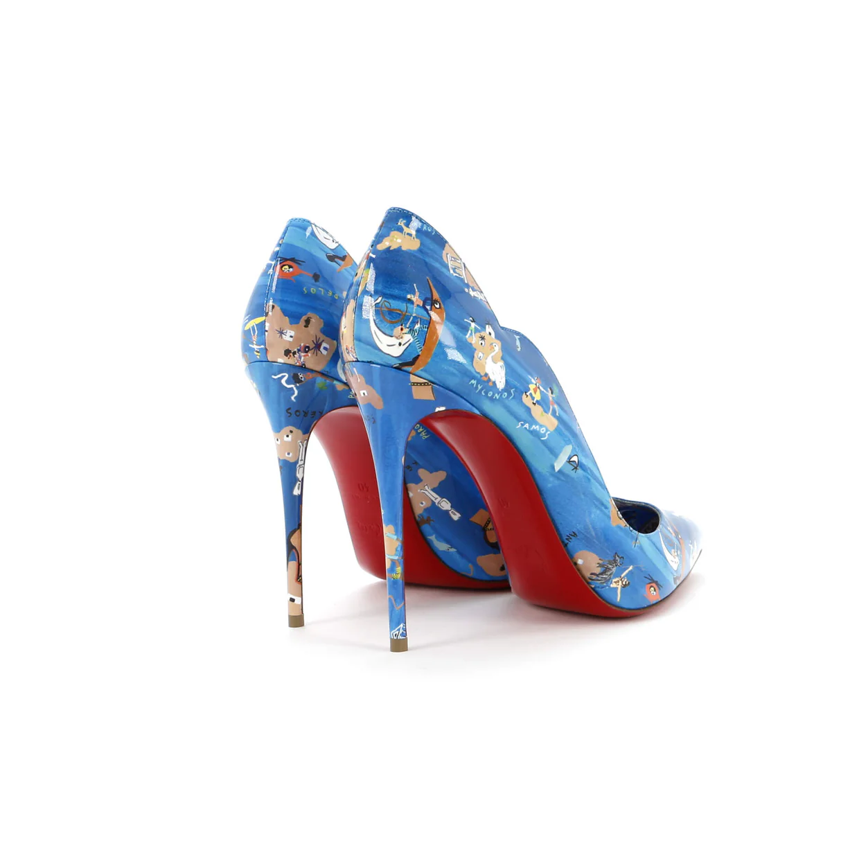 Women's Hot Chick Pumps Printed Patent 100 - Deep Luxury