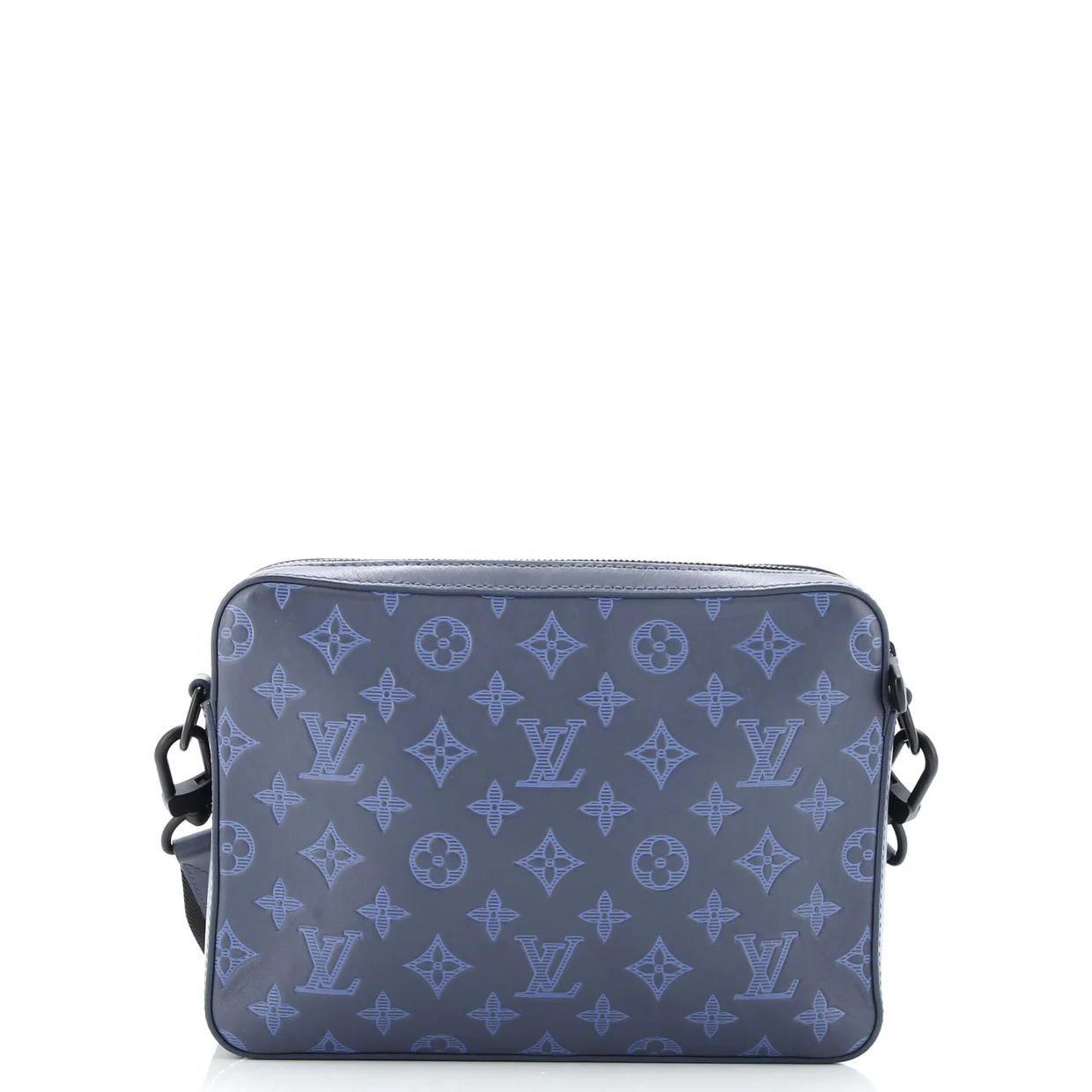 Duo Messenger Bag Monogram Shadow Leather - Deep Luxury