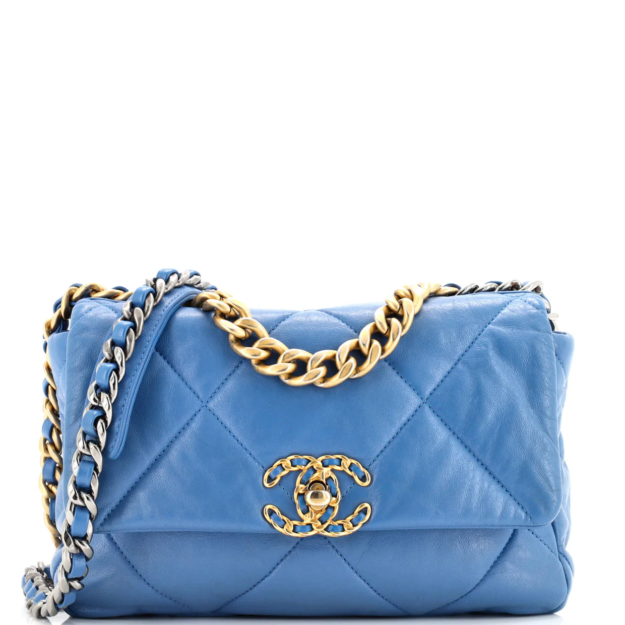 19 Flap Bag Quilted Leather Medium - Deep Luxury