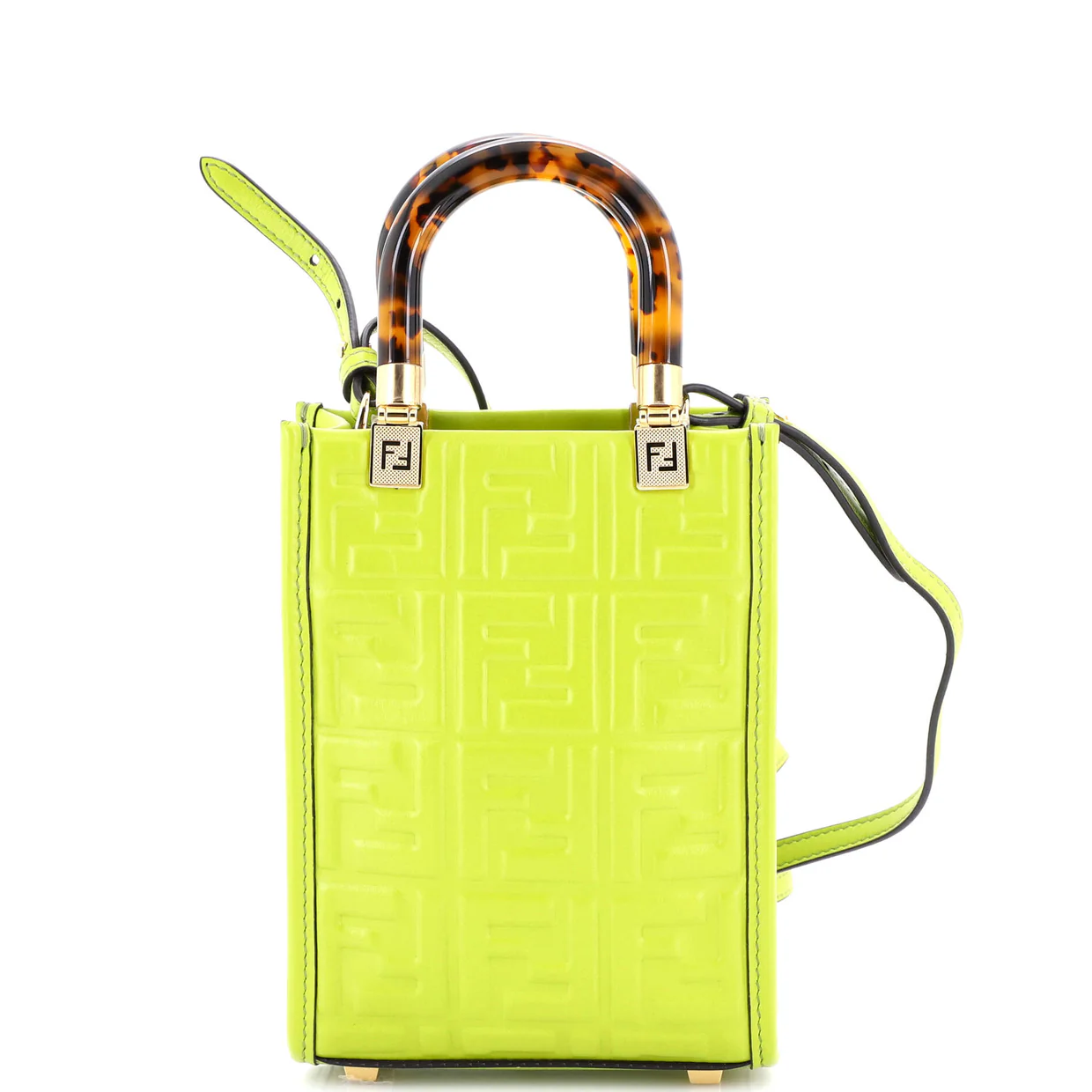 Sunshine Shopper Tote Zucca Embossed Leather Mini - Deep Luxury