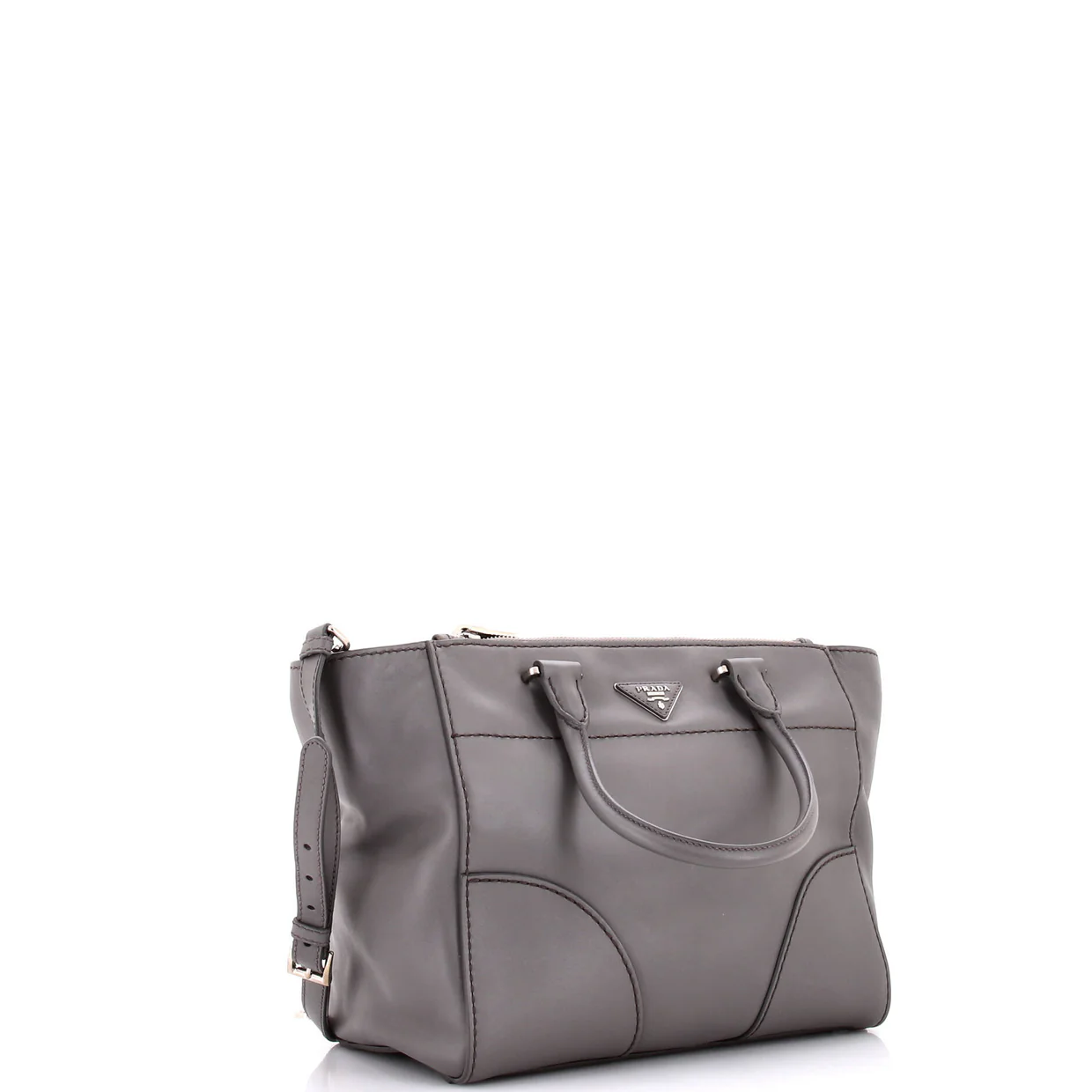 Twin Pocket Convertible Tote Stitched Leather Medium - Deep Luxury