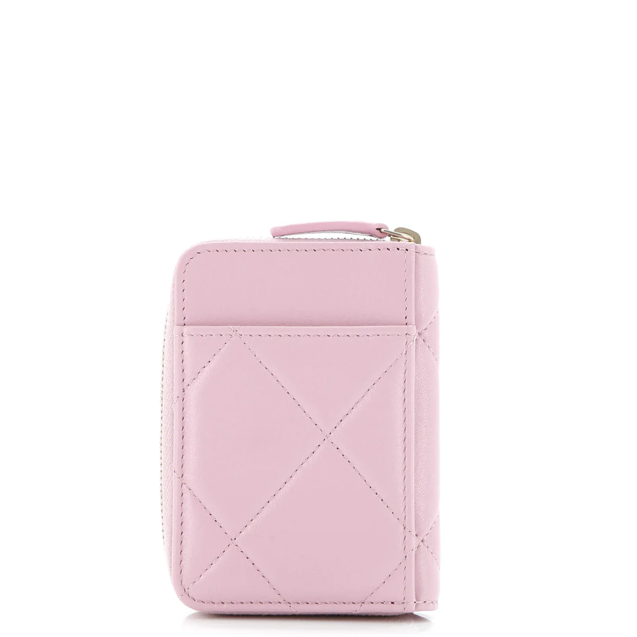 19 Card Holder Zip Coin Purse Quilted Lambskin - Deep Luxury