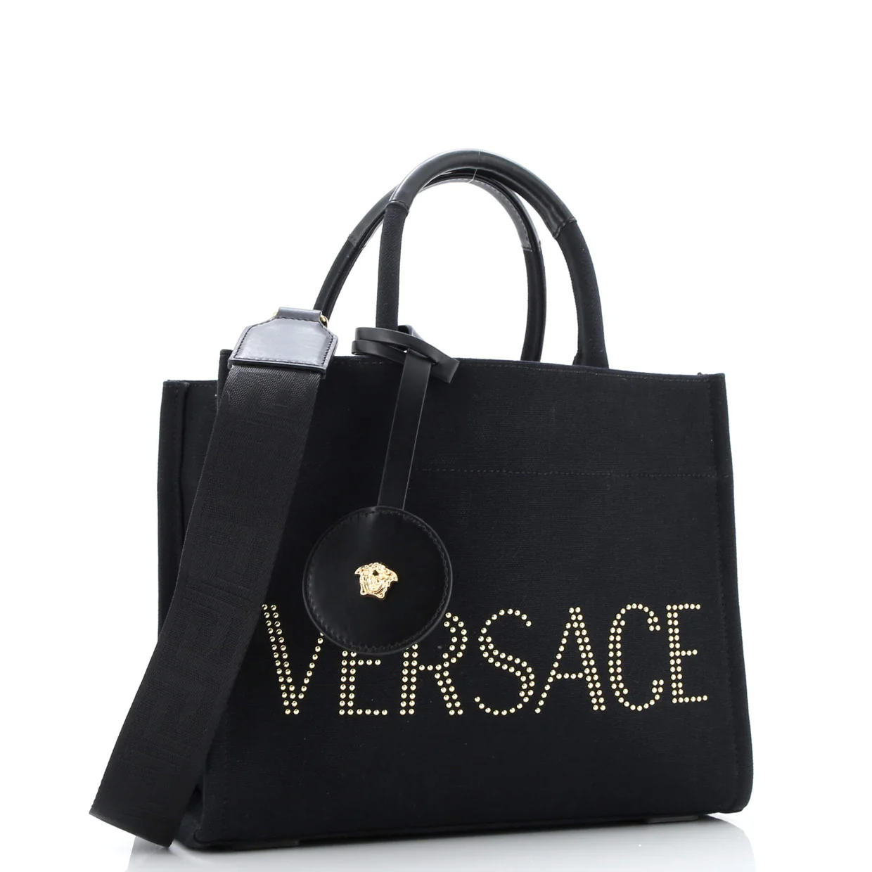 La Medusa Tote Studded Canvas Medium - Deep Luxury