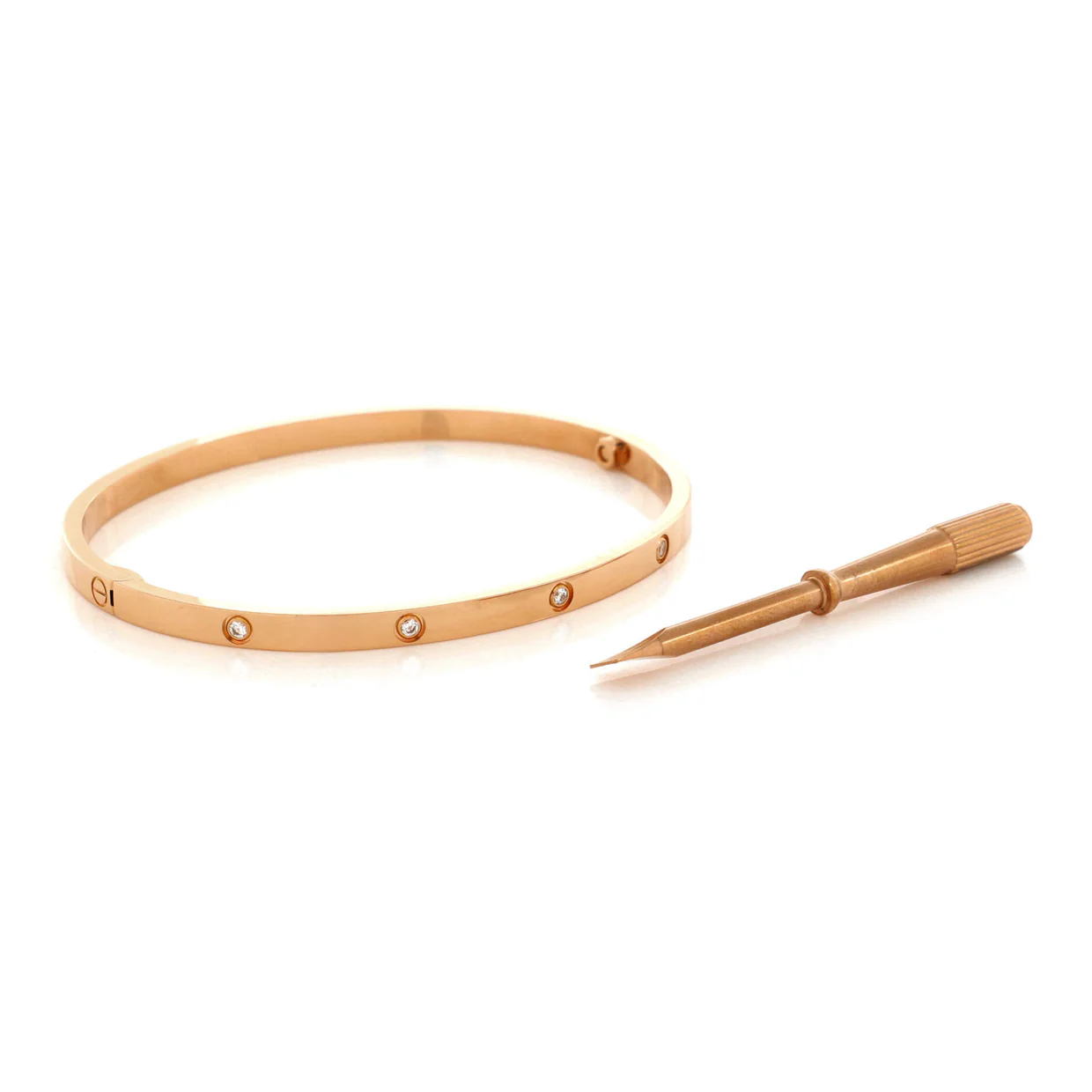 Love 10 Diamond Bracelet 18K Rose Gold with Diamonds Small - Deep Luxury