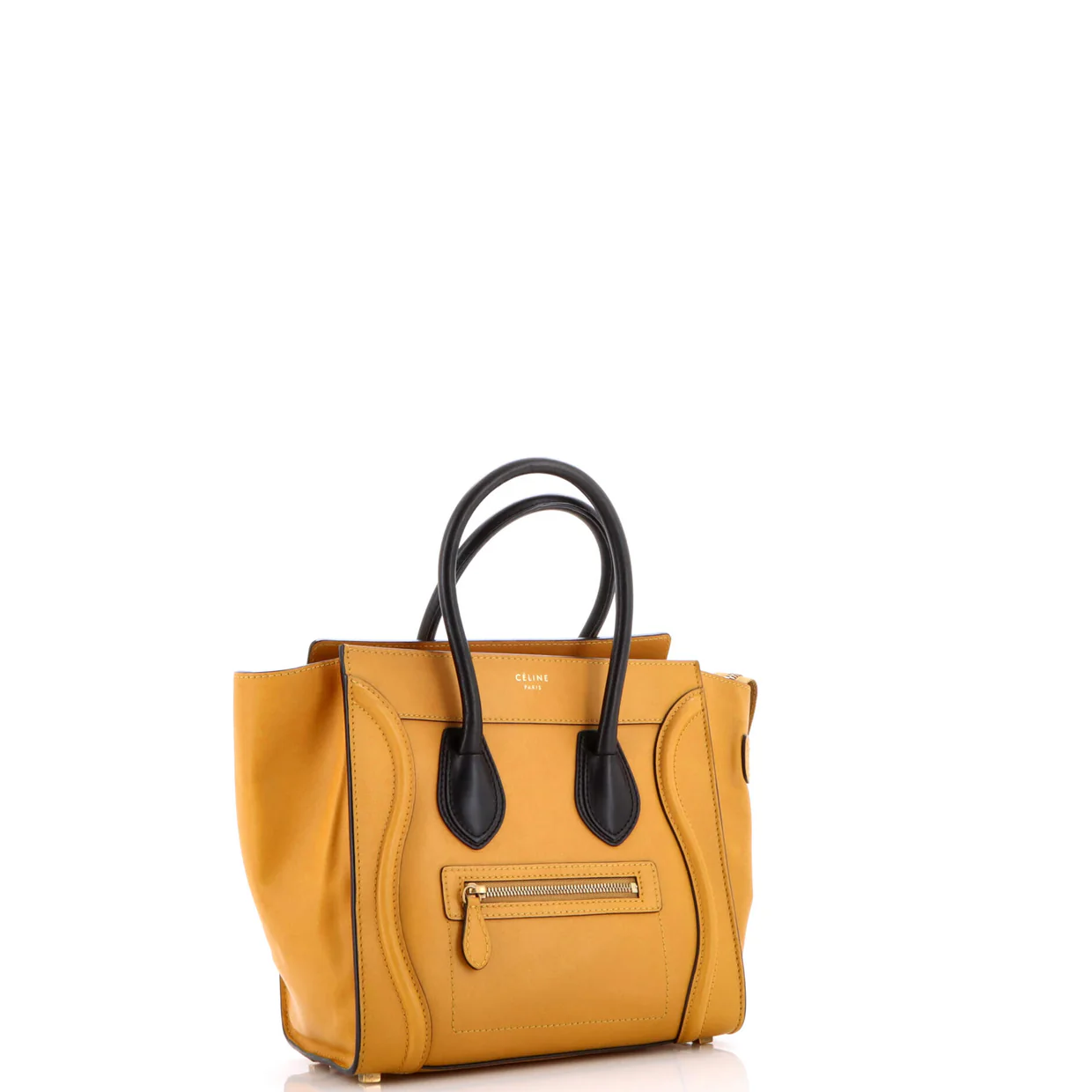 Bicolor Luggage Bag Leather Micro - Deep Luxury