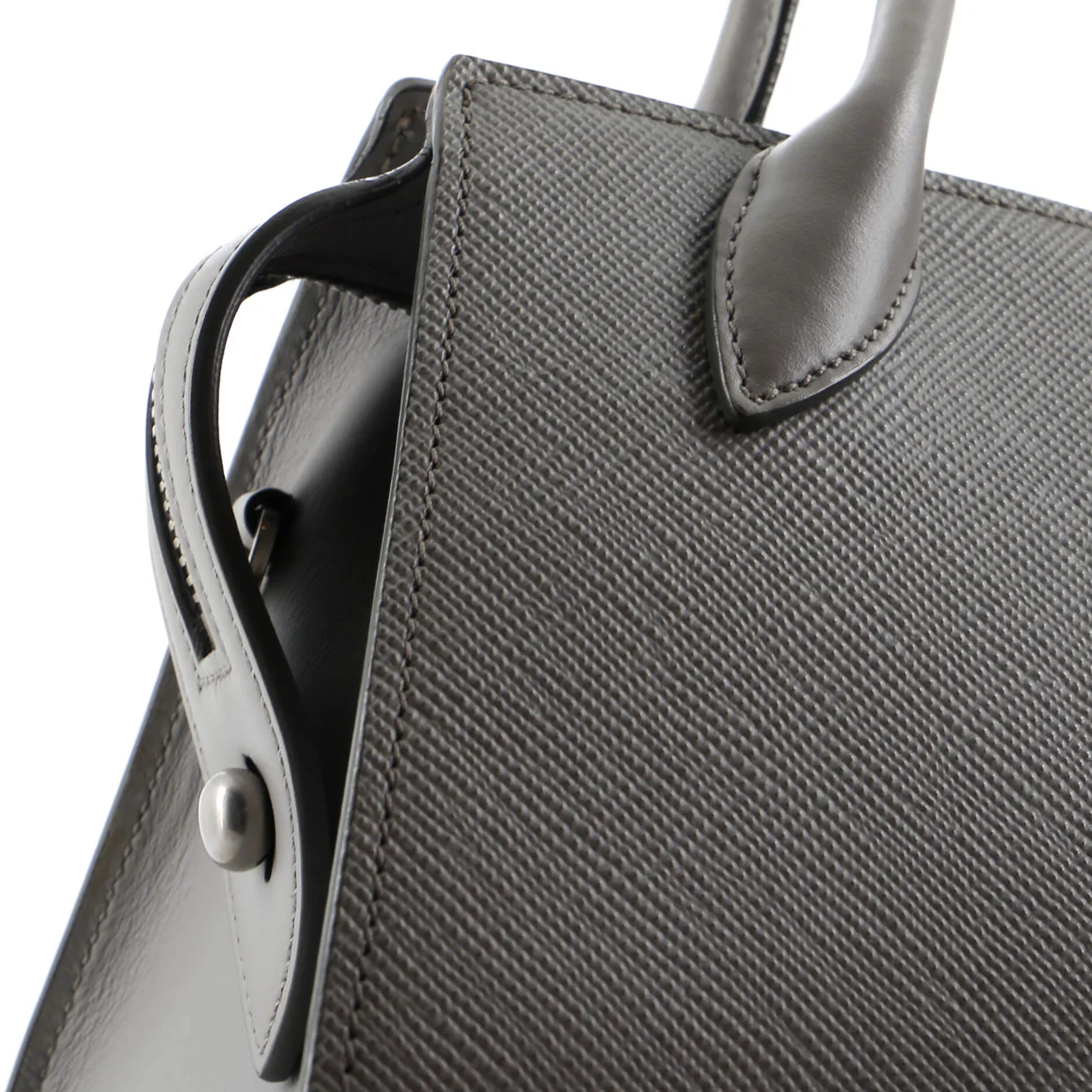 Monochrome Tote Saffiano with City Calf Small - Deep Luxury