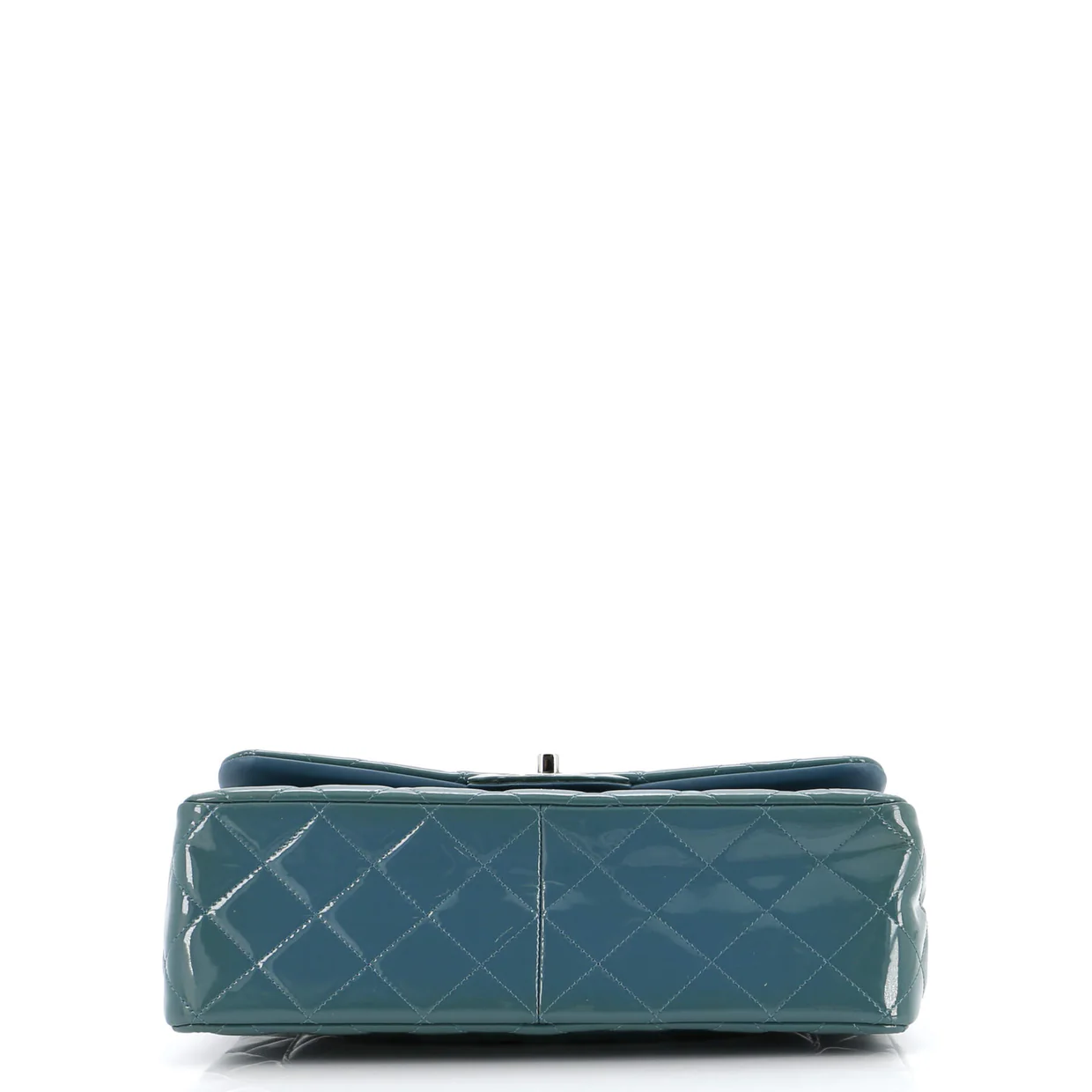 Classic Double Flap Bag Quilted Patent Jumbo - Deep Luxury