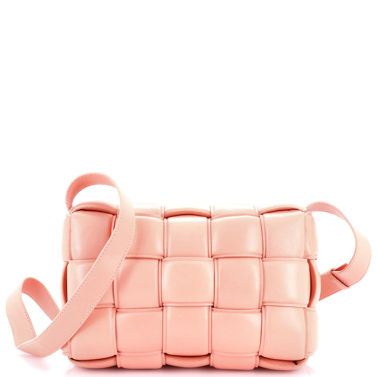 Cassette Crossbody Bag Padded Maxi Intrecciato Leather - Deep Luxury
