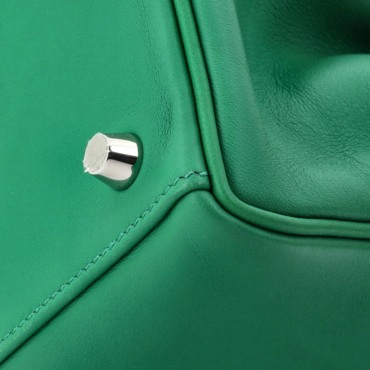 Kelly Handbag Vert Vertigo Swift with Palladium Hardware 25 - Deep Luxury