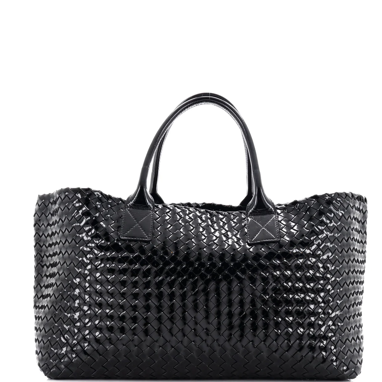 Cabat Tote Intrecciato Patent Large - Deep Luxury