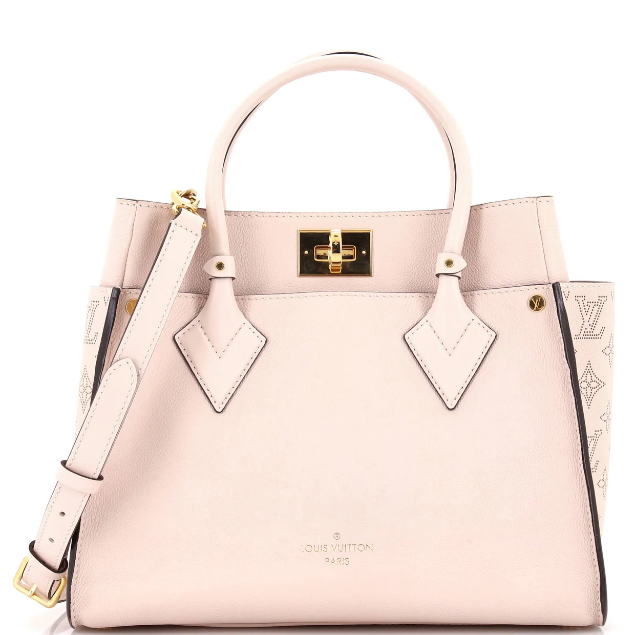 On My Side Tote Mahina Leather MM - Deep Luxury