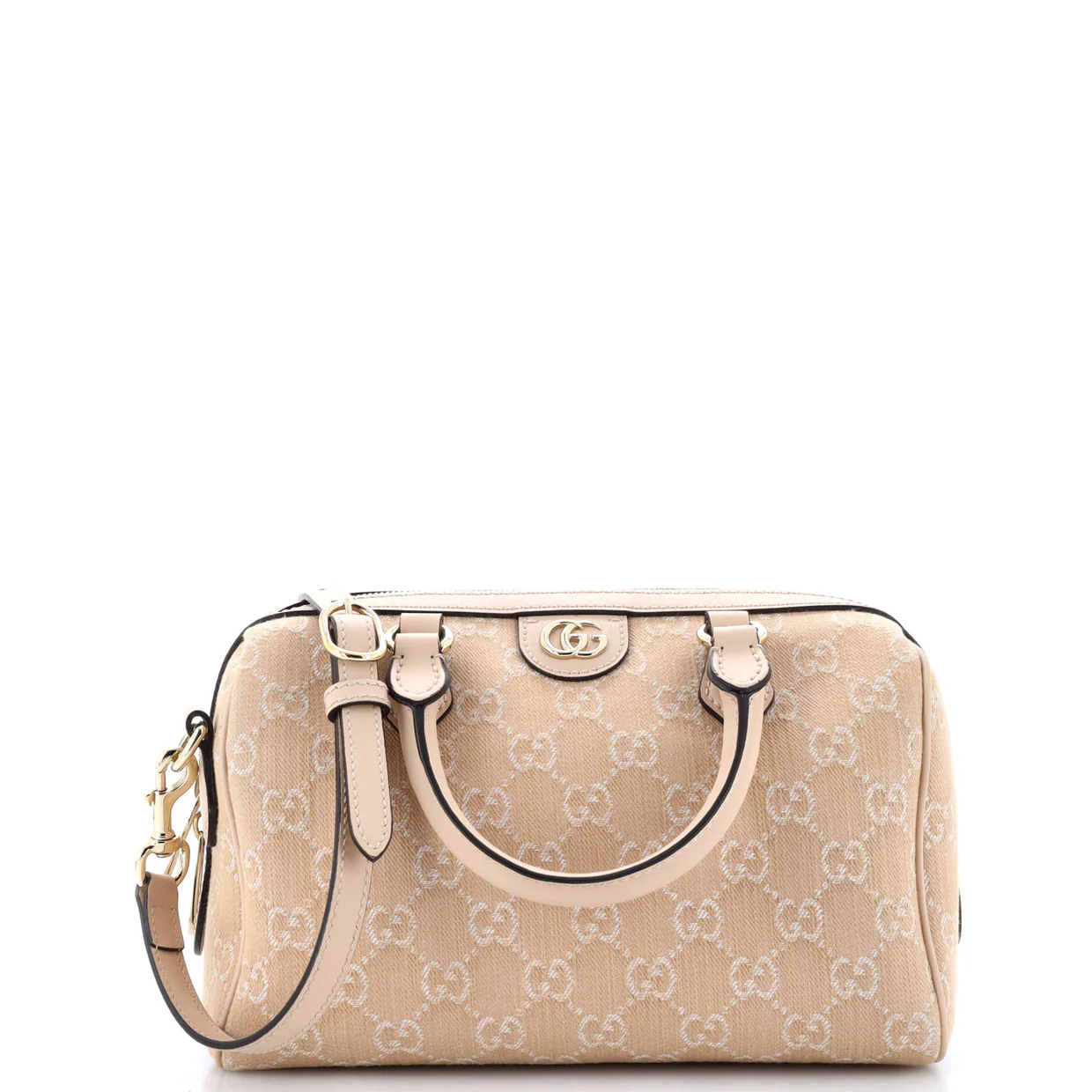 Ophidia Convertible Boston Bag GG Denim Small - Deep Luxury