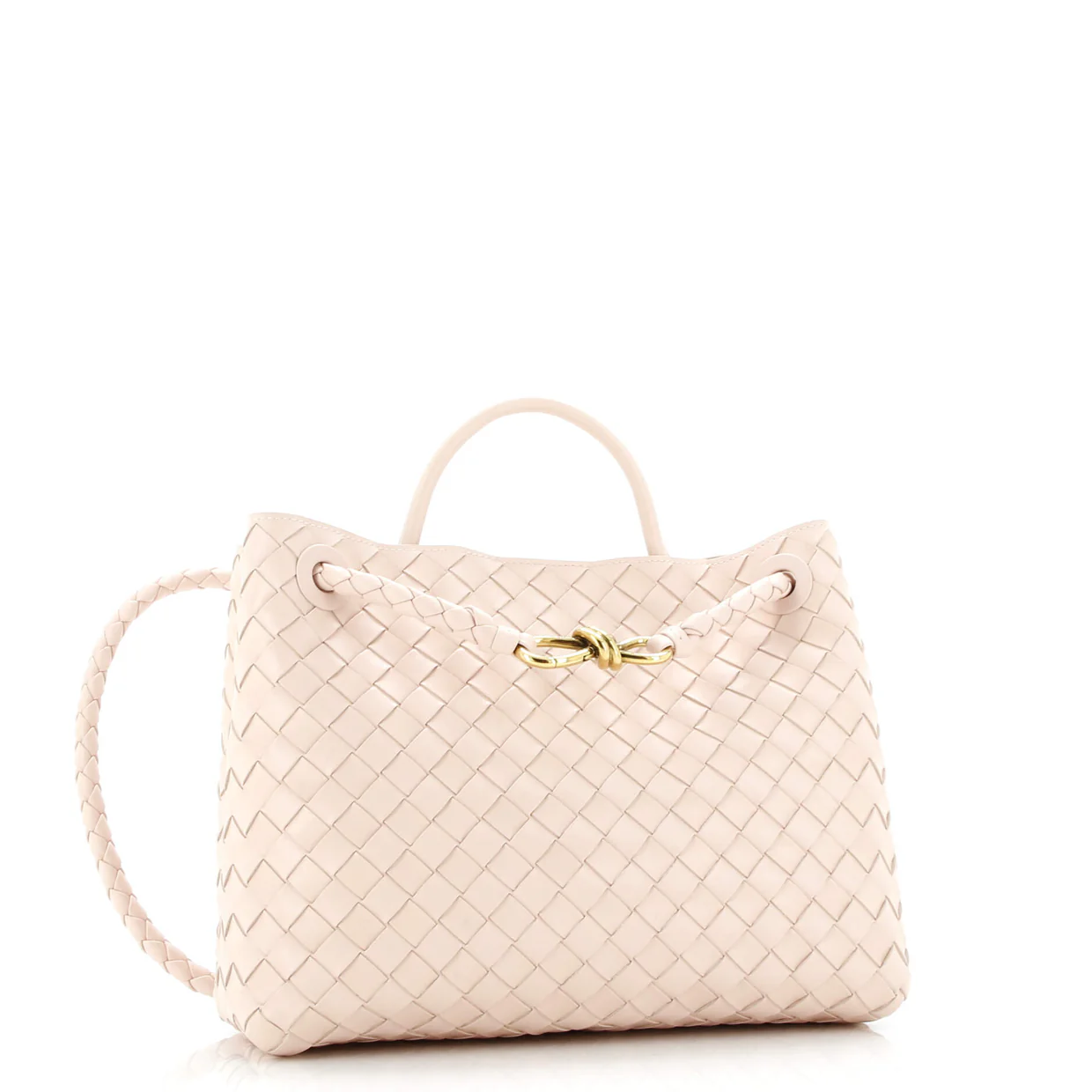 Andiamo Top Handle Bag Intrecciato Nappa Medium - Deep Luxury
