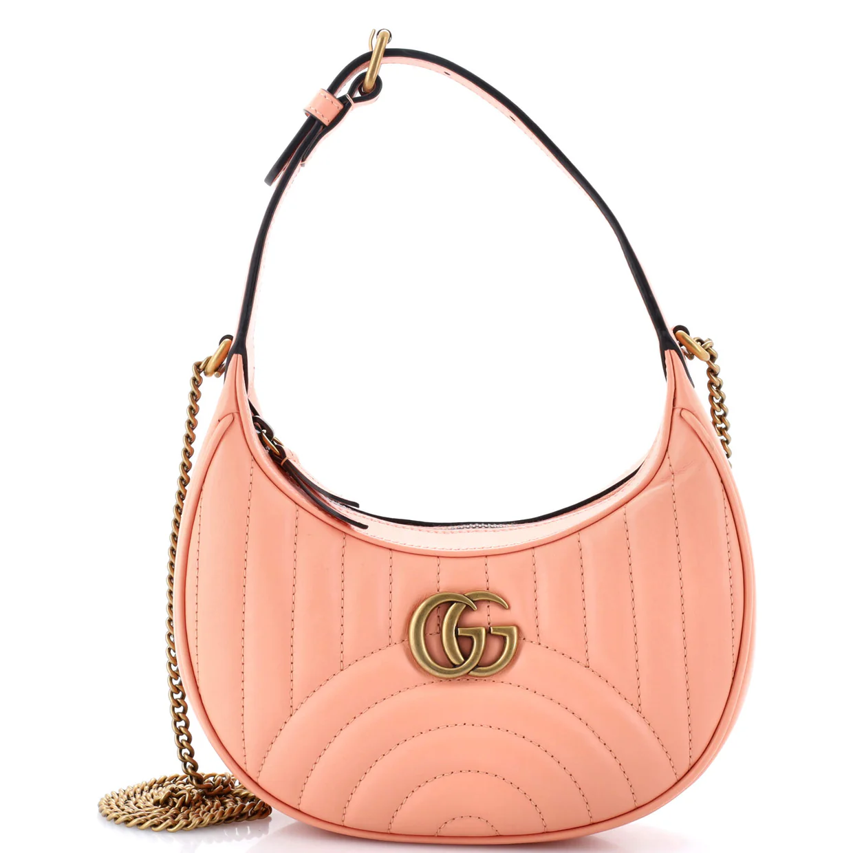 GG Marmont Half Moon Hobo Matelasse Leather Mini - Deep Luxury