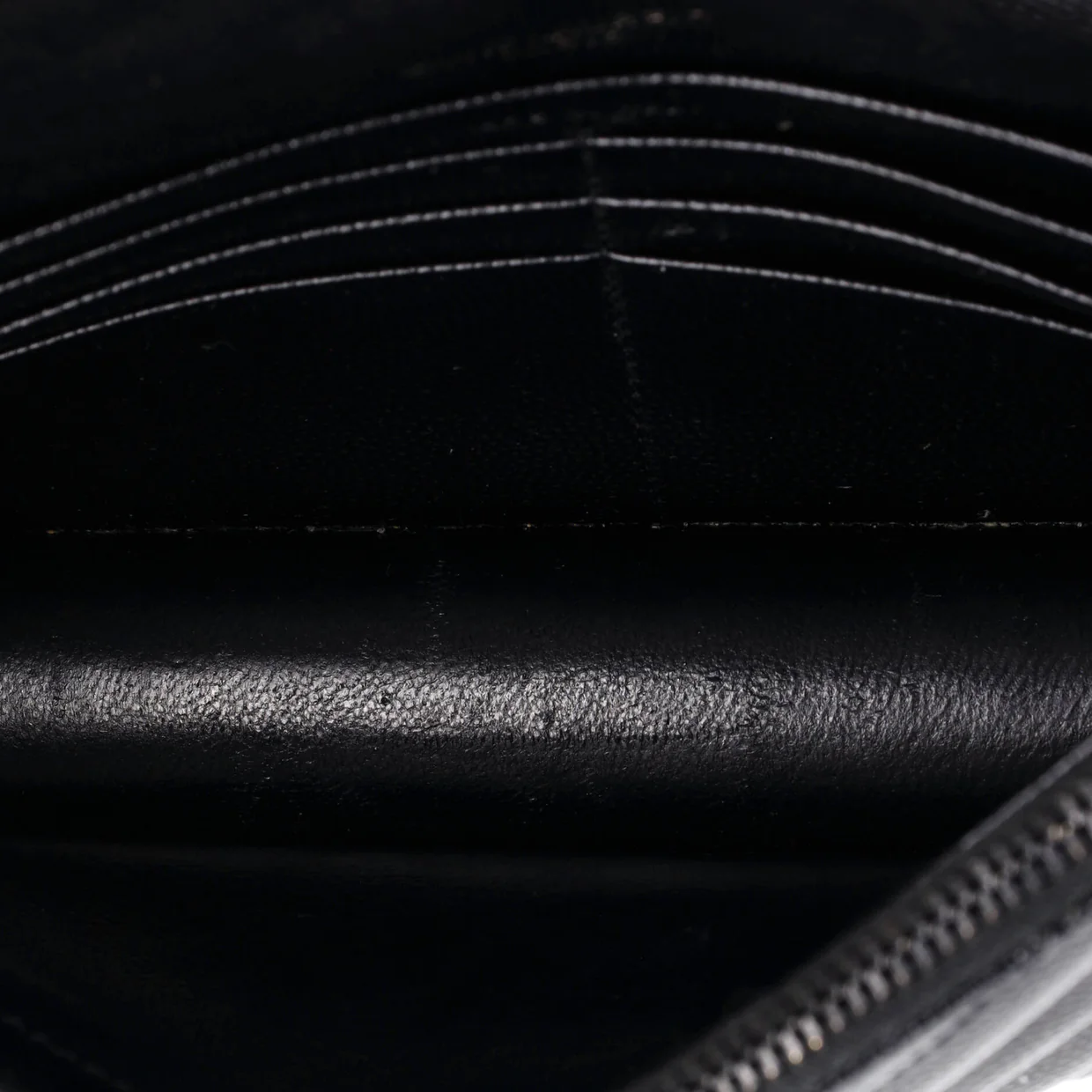 Classic Monogram Wallet on Chain Matelasse Chevron Leather Small - Deep Luxury
